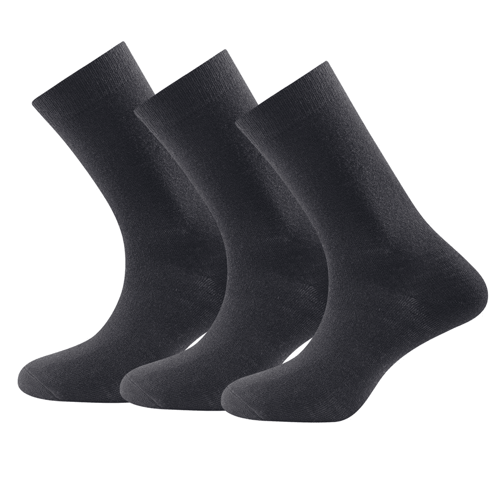 Daily Medium Sock 3Pk Black
