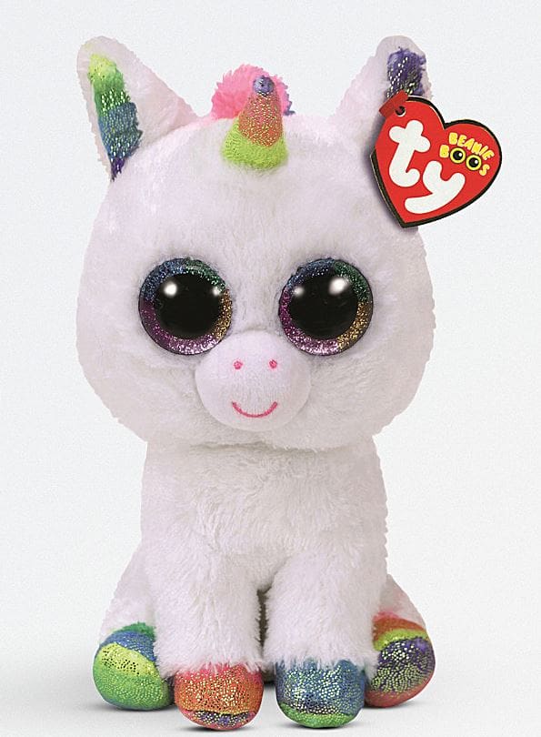 TY Beanie Boos PIXY – white unicorn med – Berglon