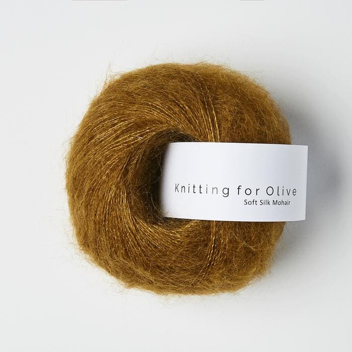 Soft Silk Mohair Okkerbrun