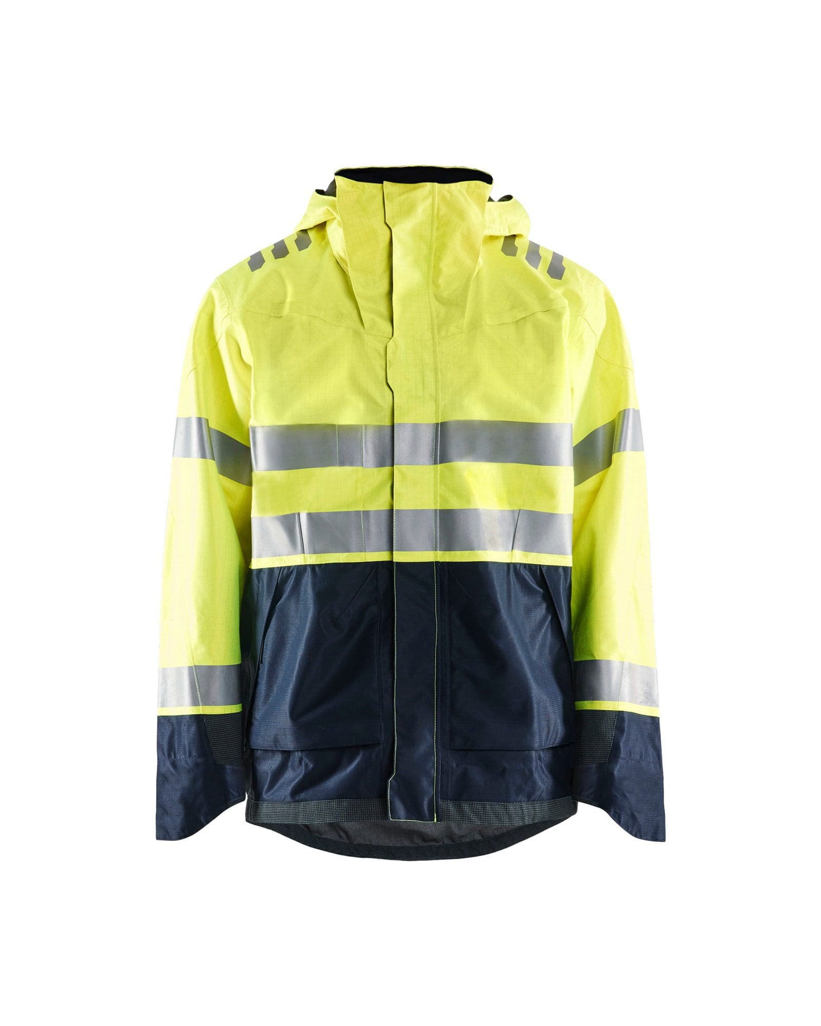 Arbeiðsjakki High Vis Gulur/ Marineblå