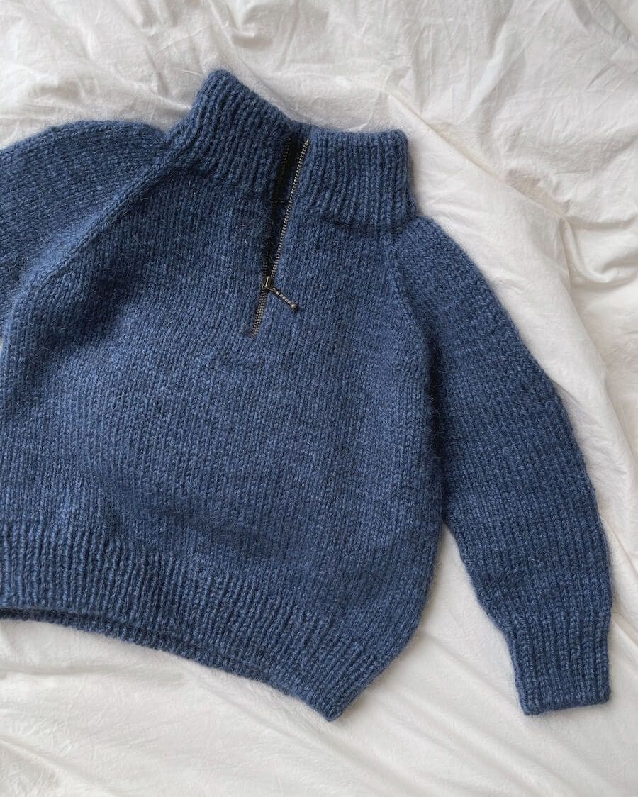 Bindiuppskrift – Zipper Sweater Junior