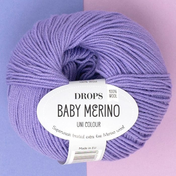 Baby Merino Uni 14 Lilla