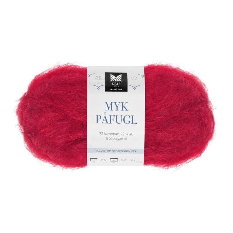 Myk Påfugl Dyp Rød 7951