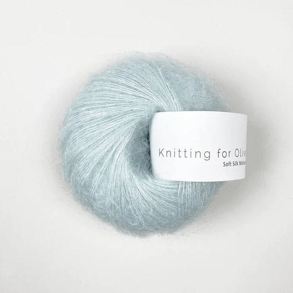 Knitting For Olive Soft Silk Mohair Isblå
