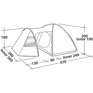 5-mans telt Eclipse 500 Teal Green - Image 2