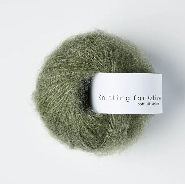 Soft Silk Mohair Støvet Søgrøn