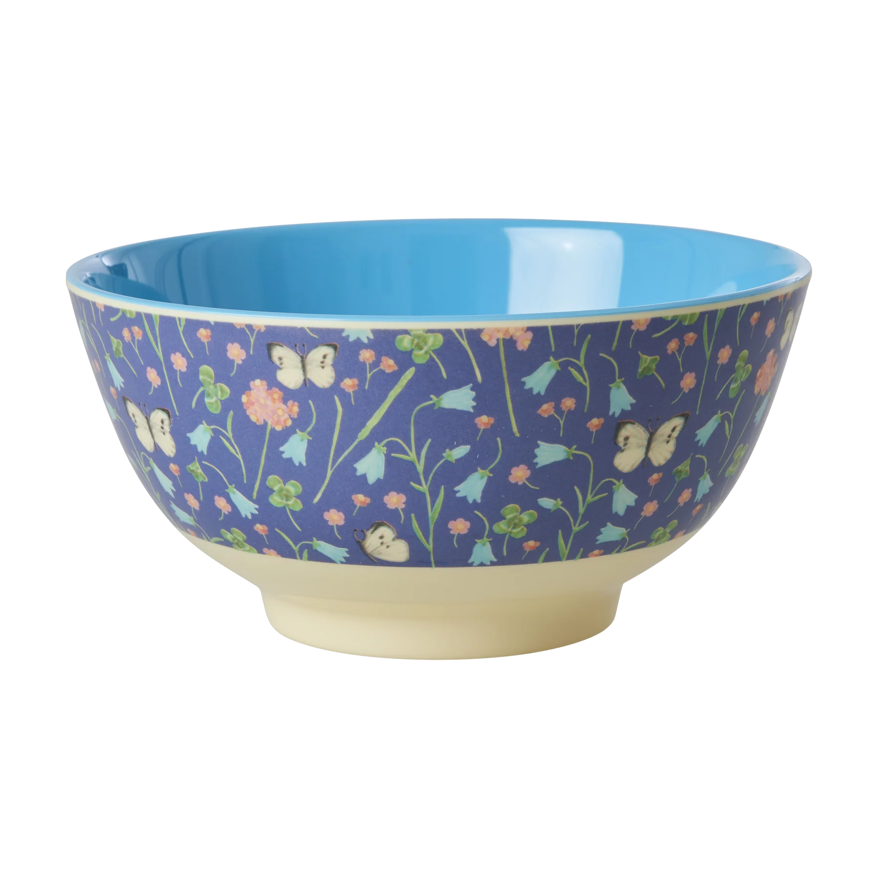 Melamin Skál 700Ml D:15Cm Lilla Blómuprent