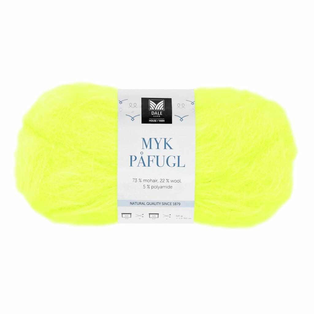 Myk Påfugl – Neongul 7959