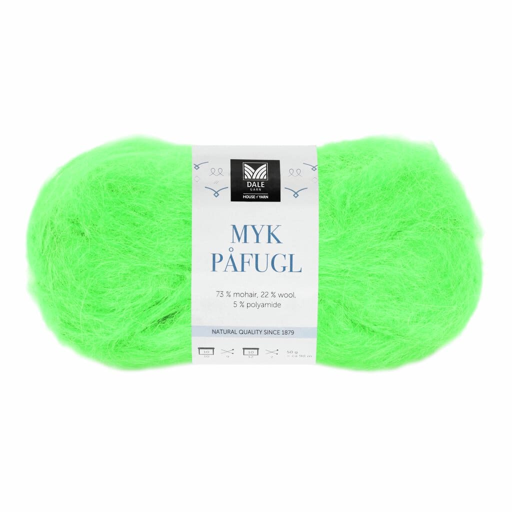 Myk Påfugl – Neongrønn 7958