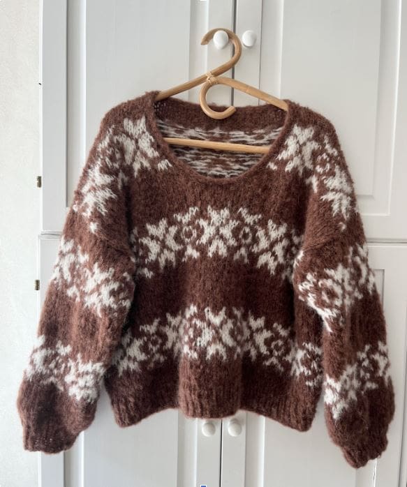 Uppskrift – Vera Sweater Við Rundum Hálsi