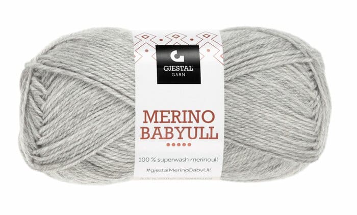 Merino Babyull – Lys Grå Meleret 829
