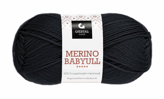 Merino Babyull – Svart 815