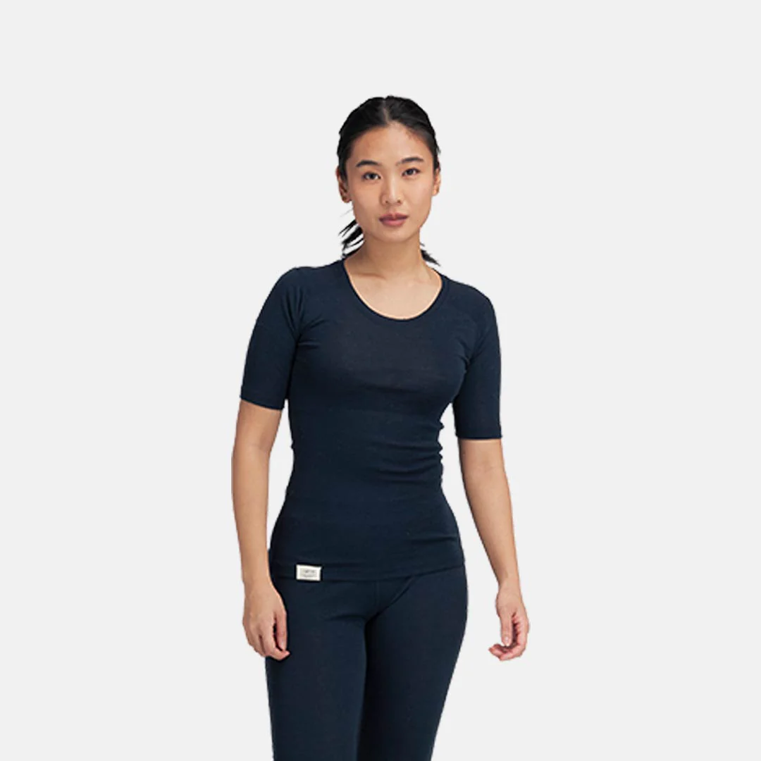 Frost Rib W Merino T-Shirt Til Kvinnur, Ullint