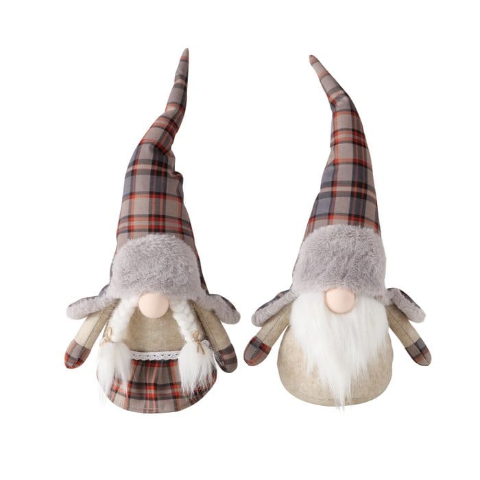 Karo Jólavættur H43Cm, Beige/Grátt/Reytt