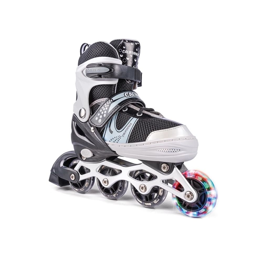 California Inline Rulliskoytur V/Ljós Svartar