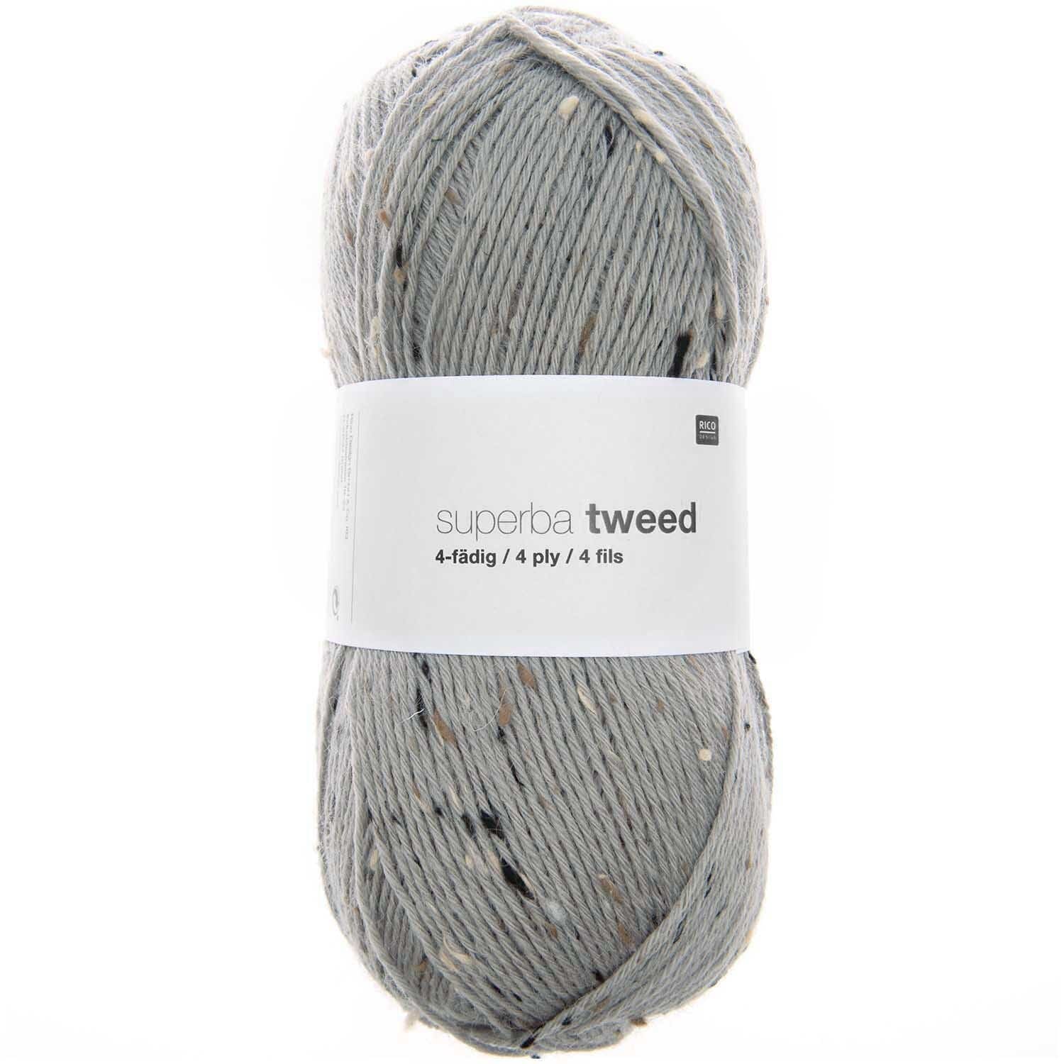 Superba Tweed 4 Tr. 100G, 007 Grátt