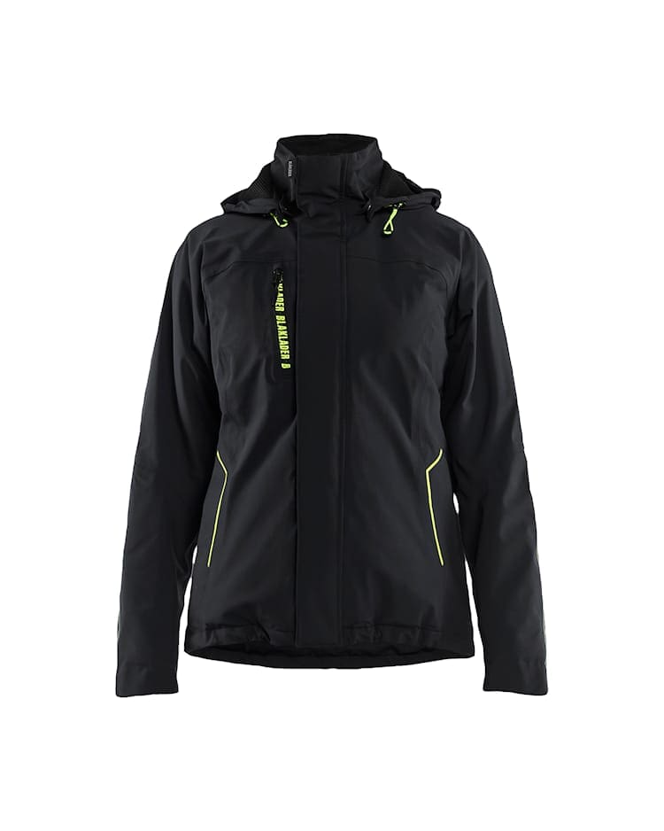 Lættfóraður Vetrarjakki, Til Kvinnur, Svartur/Hi-Vis Gulur