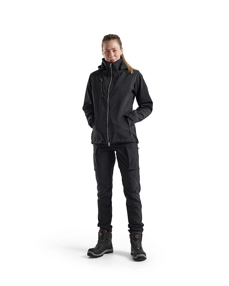 Softshell Servicebuksur Til Kvinnur, Svartar