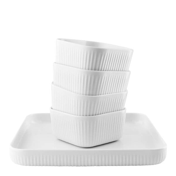 Legio Nova Tapassett, 4 Skálir 10X10Cm + Fat 20,5×20,5Cm
