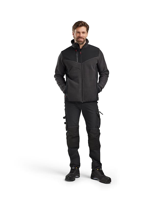 Softshell Fleecejakki Til Menn, Koksgráur/Svartur