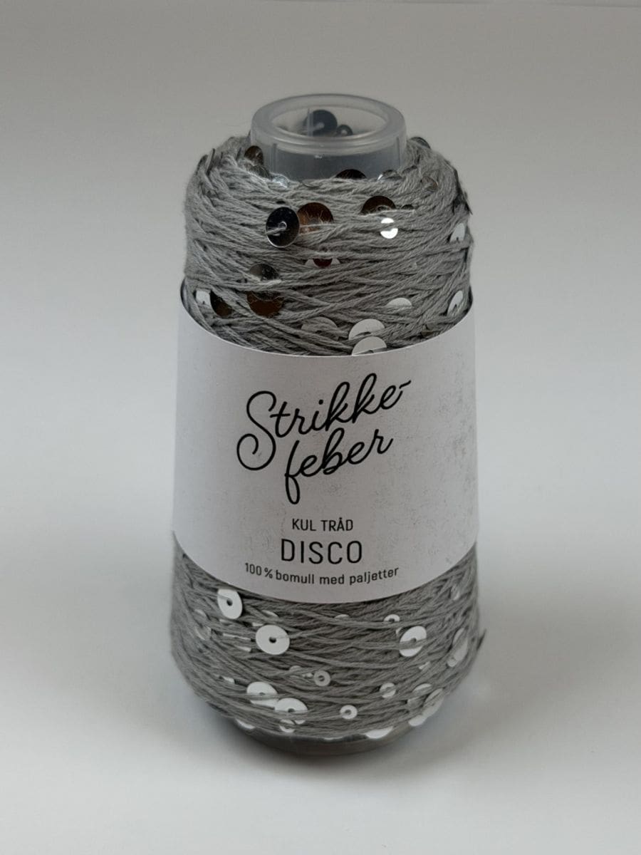 Disco #02 Lysegrå Med Sølvpailletter