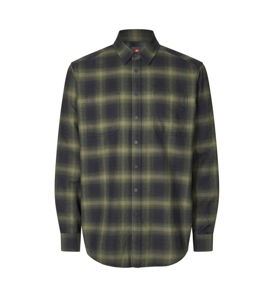 Flannellskjúrta Oliven (Unisex)