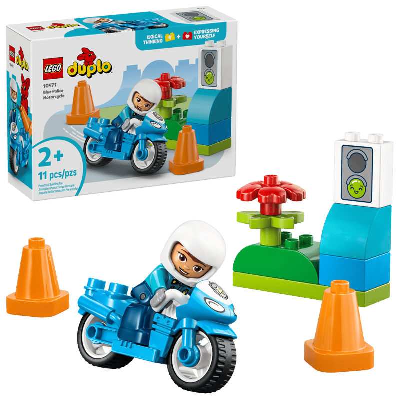 Blå Politimotorcykel