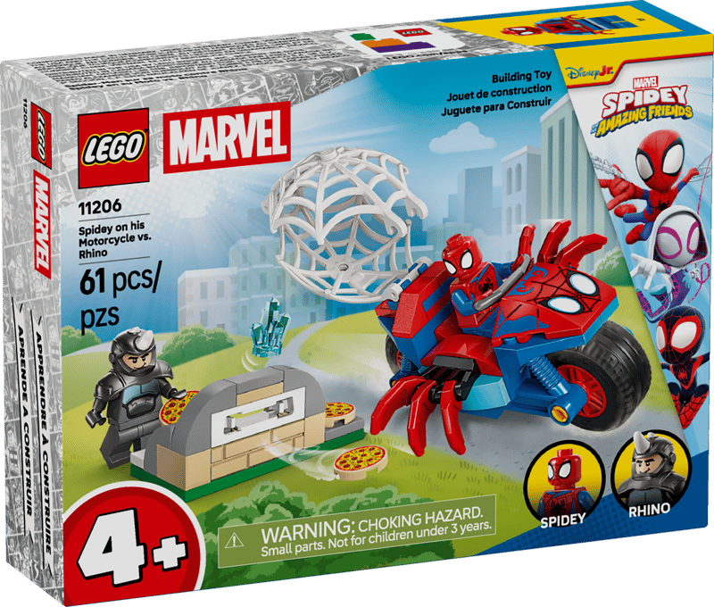Spidey På Sin Motorcykel Mod Rhino
