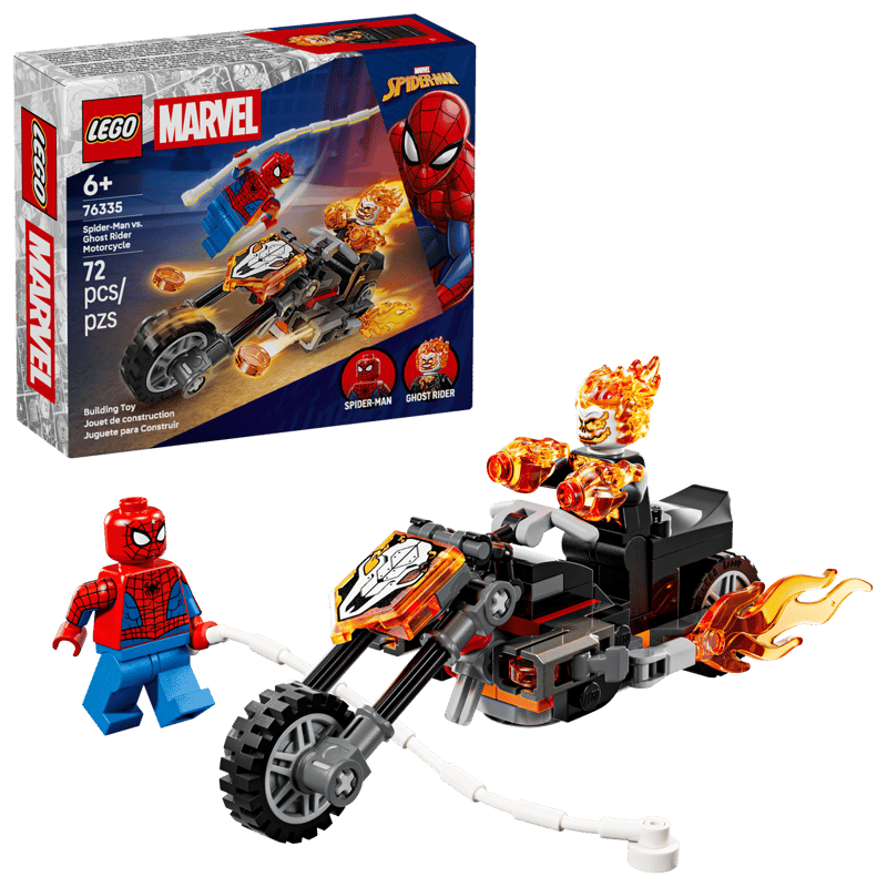 Spider-Man Mod Ghost Rider På Motorcykel