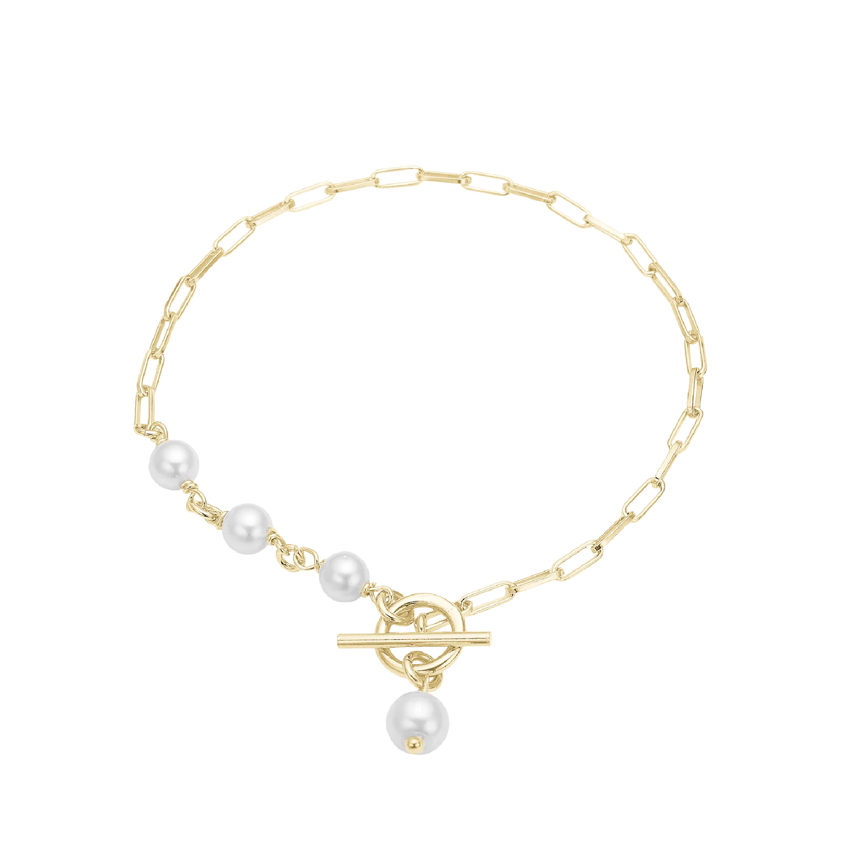 Armband, Keta V/Perlum, 19Cm, Gylt, Sterling Silvur