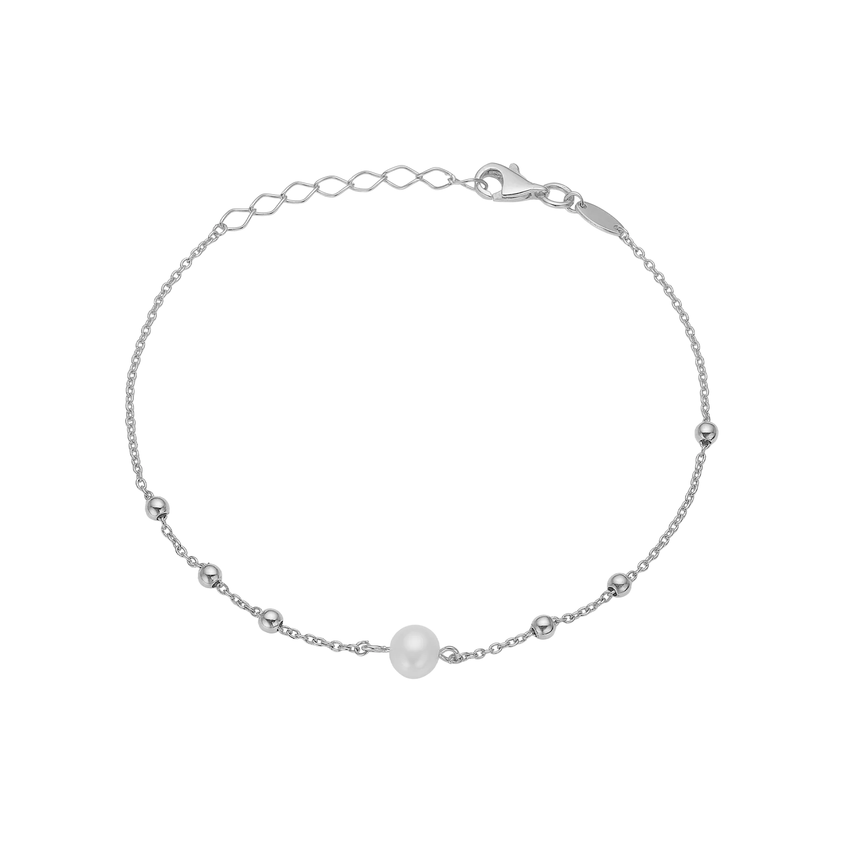 Armband V/Perlu, 20Cm, Sterling Silvur