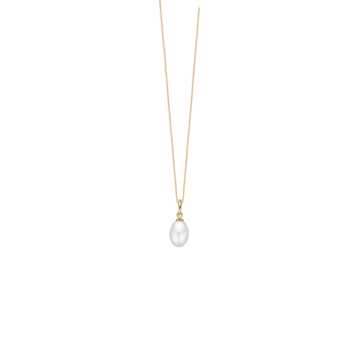 Hálsketa V/Perlu, Gylt, 45Cm, Sterling Silvur
