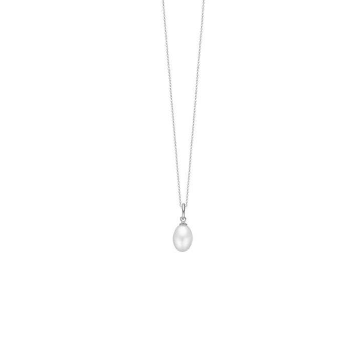 Hálsketa V/Perlu, 45Cm, Sterling Silvur