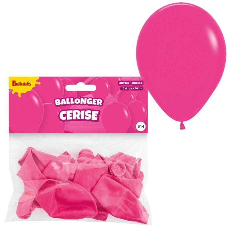 Ballónir Cerise 30Cm, 10 Stk
